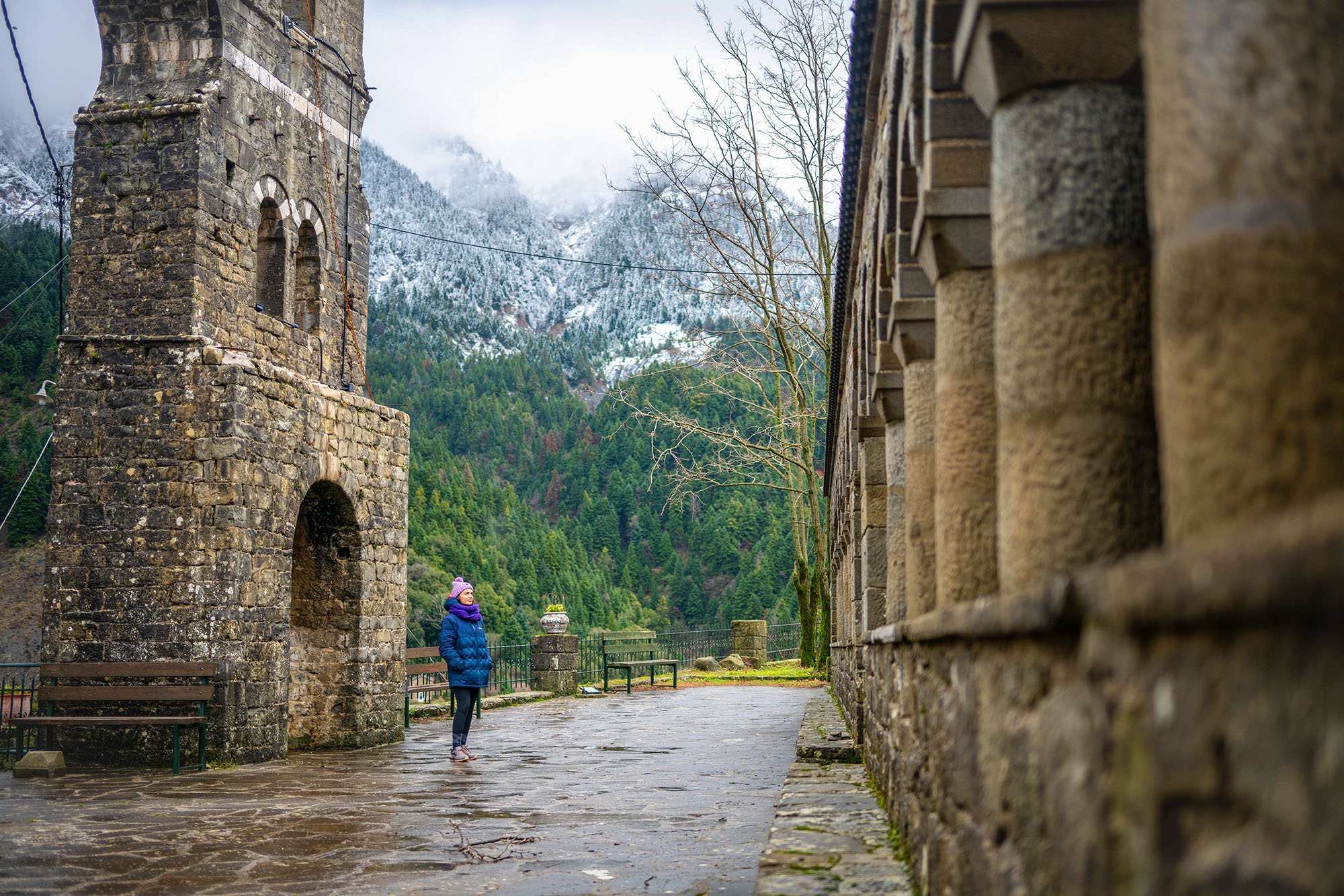Winter Epirus. A mountainous route from Ioannina to Tzoumerka